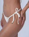 Calcinha Cortininha de lacinho Off White - Maré Maria moda fitness