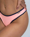 Calcinha Asa Delta Duo Coral com Azul Marinho - Maré Maria moda fitness