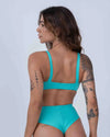 Top de Lacinho Verde Piscina - Maré Maria moda fitness