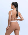 Calça legging fitness Duo Mocha Mousse com Off White empina - Maré Maria moda fitness