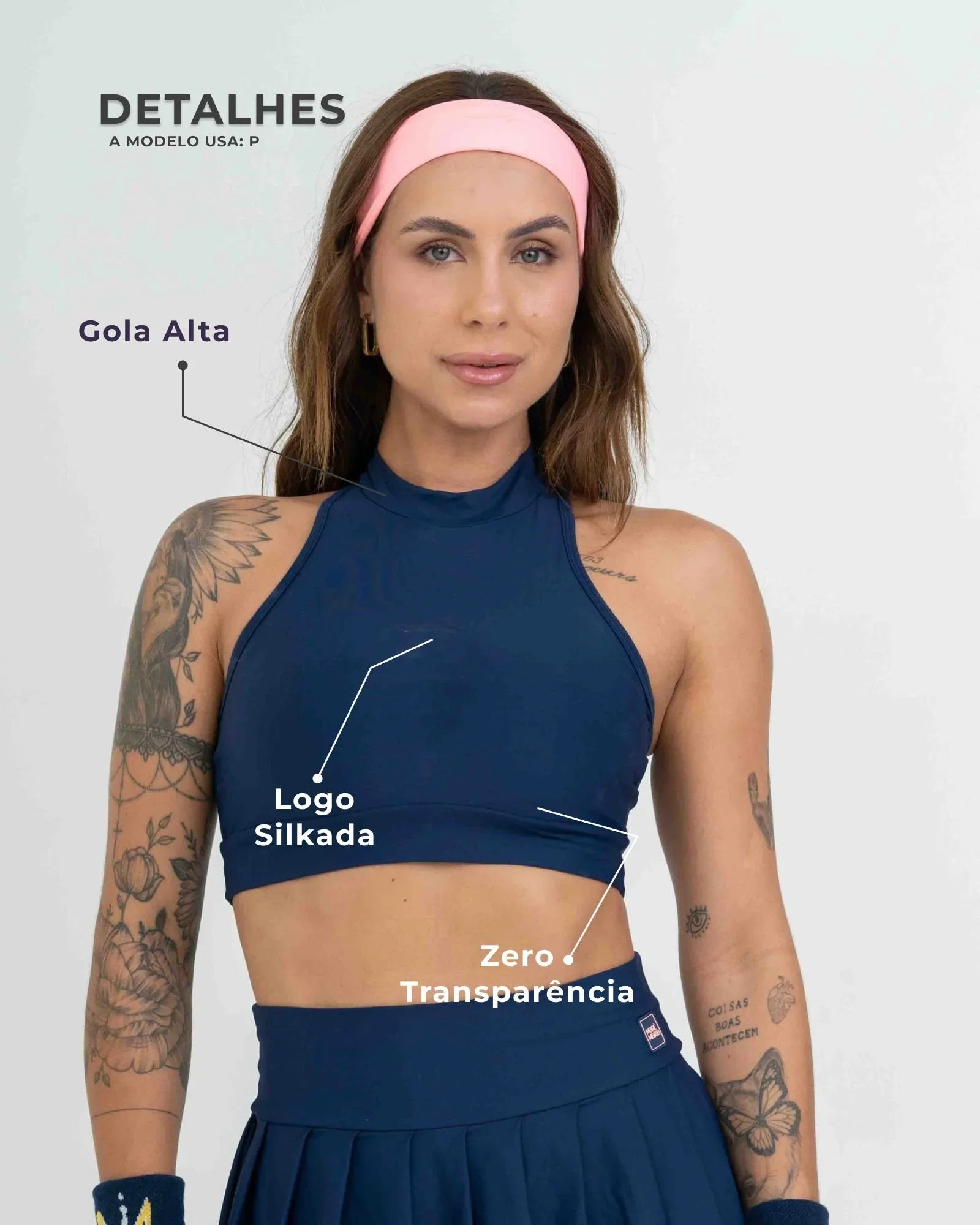 Top Fitness Aline Azul Marinho - Maré Maria moda fitness