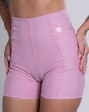 Short Fitness Classic Rosa Glam compressão - Maré Maria moda fitness
