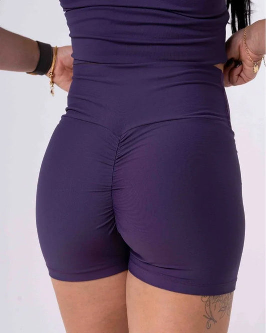 Short Fitness Slim Violeta com empina - Maré Maria moda fitness