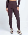 Calça Classic Marrom Ébano compressão com bolso - Maré Maria moda fitness