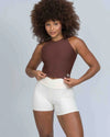 Blusa Fitness casual Charlote Chocolate Dark compressão - Maré Maria moda fitness