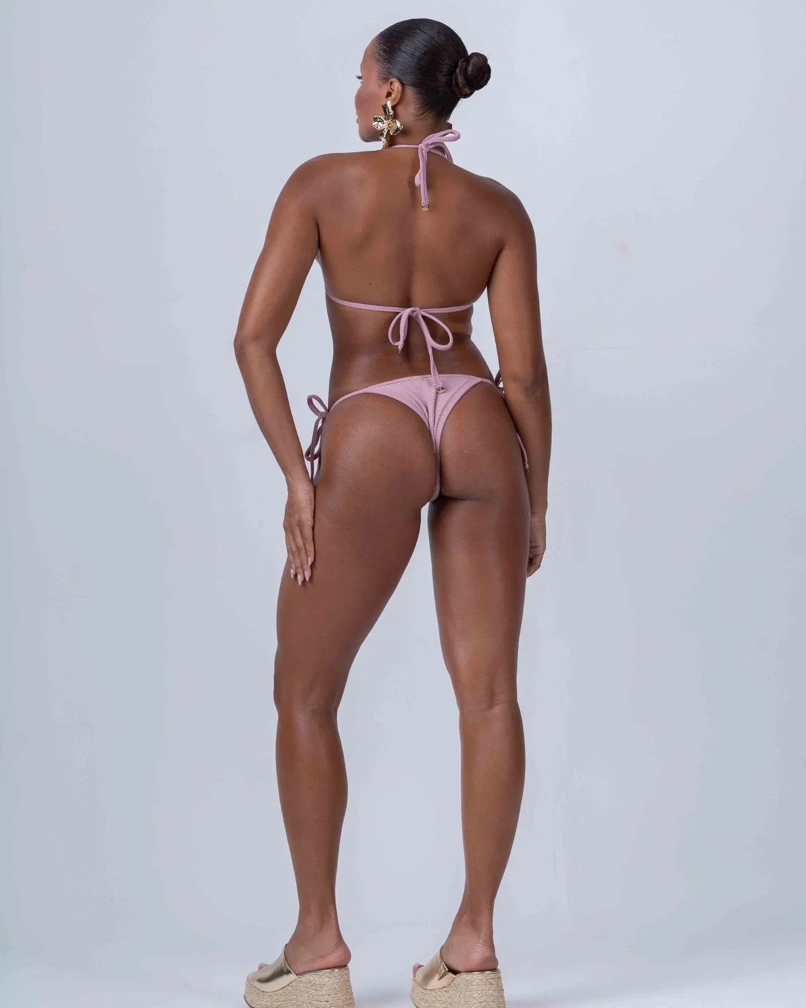 Calcinha Cortininha de Lacinho Rosa Glam - Maré Maria moda fitness