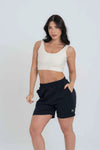 Bermuda Street Moletinho Preta - Maré Maria moda fitness