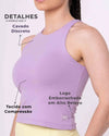Blusa Fitness Casual Charlote Lavanda compressão - Maré Maria moda fitness