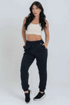 Calça Street Moletinho Jogger Preta - Maré Maria moda fitness