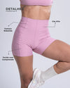 Short Fitness Classic Rosa Glam compressão - Maré Maria moda fitness