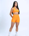 Short Classic Tangerina compressão sem empina bumbum - Maré Maria moda fitness