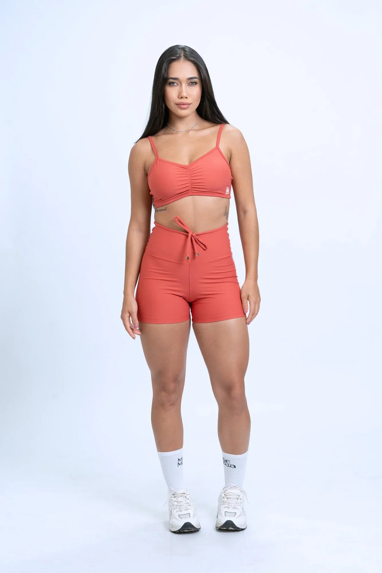Short Fitness Slim Páprica compressão sem empina bumbum - Maré Maria moda fitness
