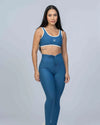 Calça Legging Slim Azul Sereia S/empina bumbum - Maré Maria moda fitness
