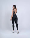 Calça Legging fitness Corrida Preta compressão e Vivo Off S/empina bumbum - Maré Maria moda fitness