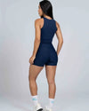 Short Classic Azul Marinho compressão sem empina bumbum - Maré Maria moda fitness