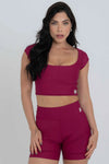Top Fitness Ana manguinha Rouge - Maré Maria moda fitness