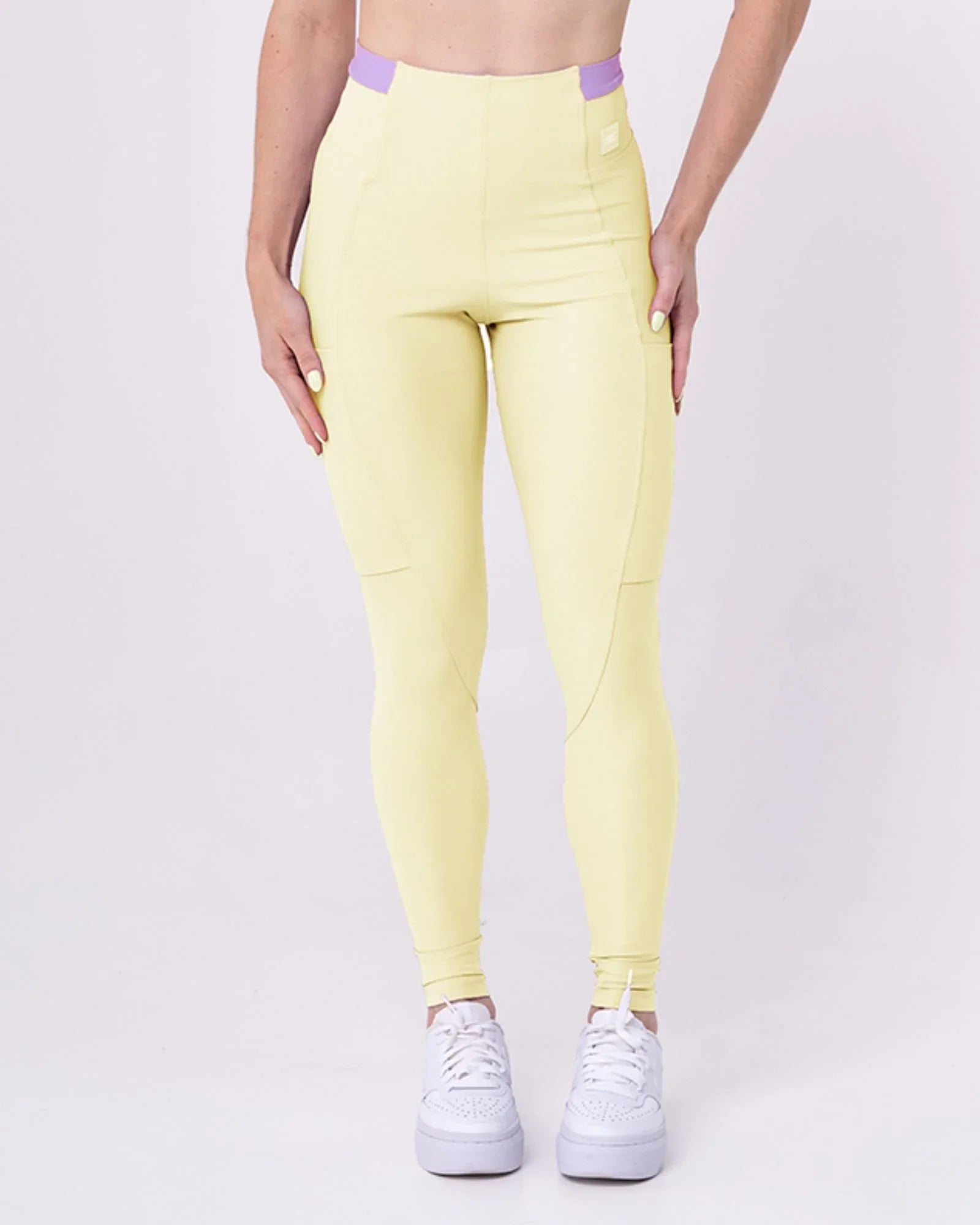 Calça Classic Duo Chá Verde com Lavanda Compressão c/ bolso - Maré Maria moda fitness