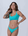 Calcinha Asa Delta Verde Piscina - Maré Maria moda fitness