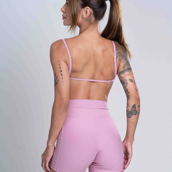 Short Fitness Classic Rosa Glam compressão - Maré Maria moda fitness
