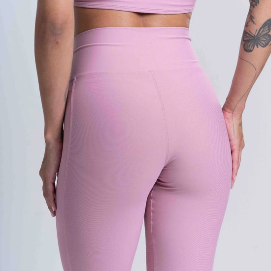 Calça Legging Fitness Classic Rosa Glam com compressão - Maré Maria moda fitness