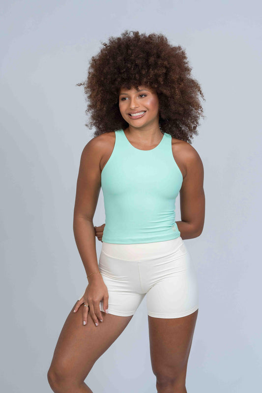 Blusa Fitness Casual Charlote Verde Menta compressão - Maré Maria moda fitness