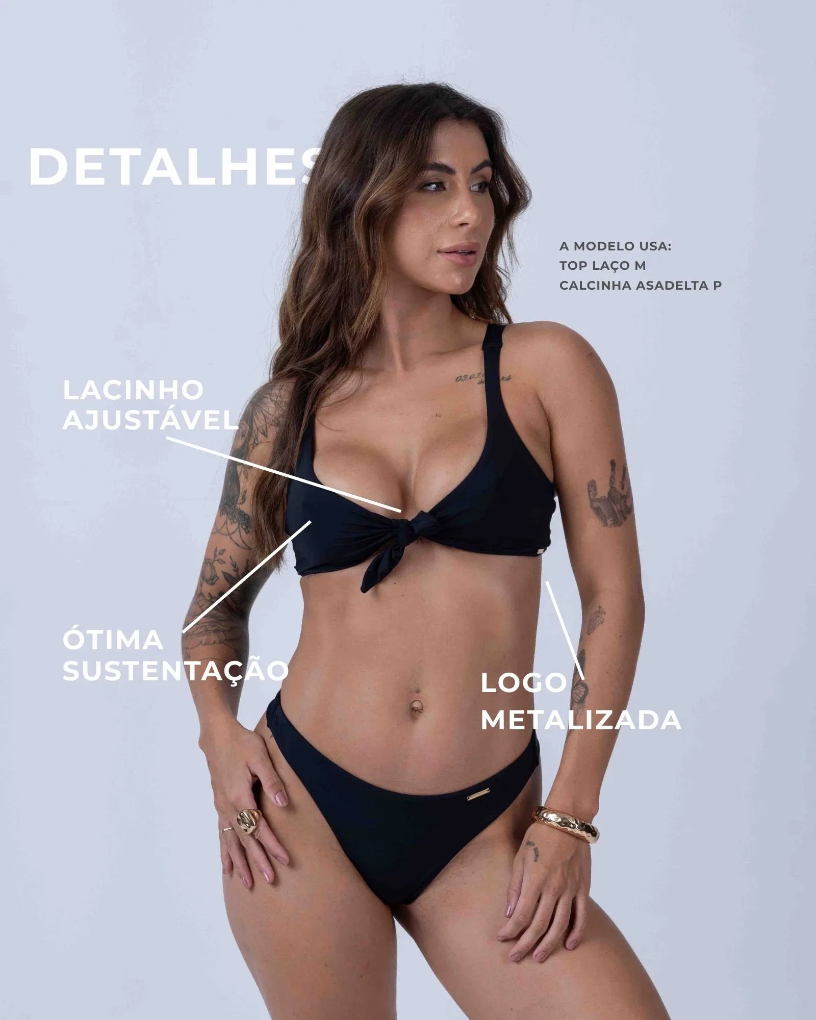 Top de Lacinho Preto - Maré Maria moda fitness