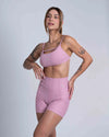 Short Fitness Classic Rosa Glam compressão - Maré Maria moda fitness