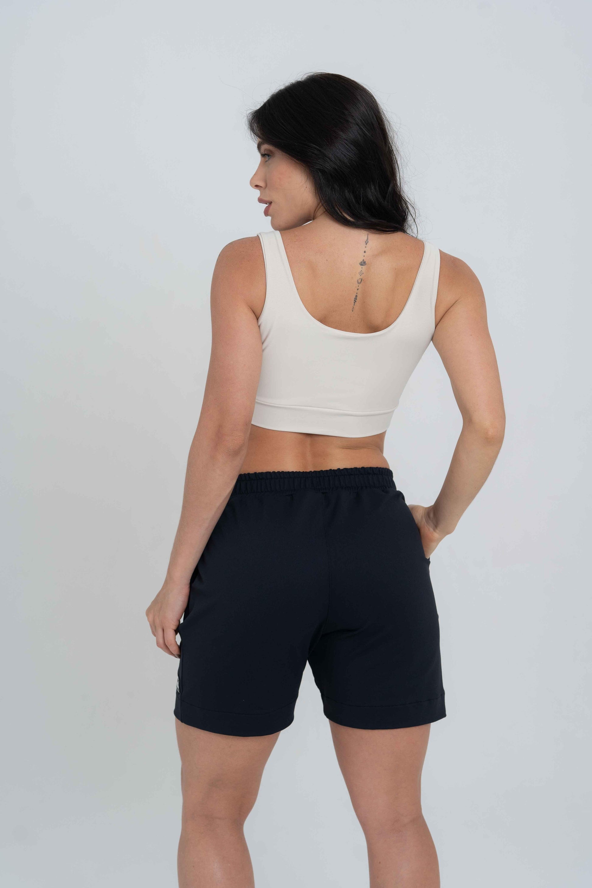 Bermuda Street Moletinho Preta - Maré Maria moda fitness
