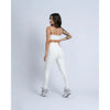 Calça Legging fitness Classic Off White com compressão e sem empina bumbum - Maré Maria moda fitness