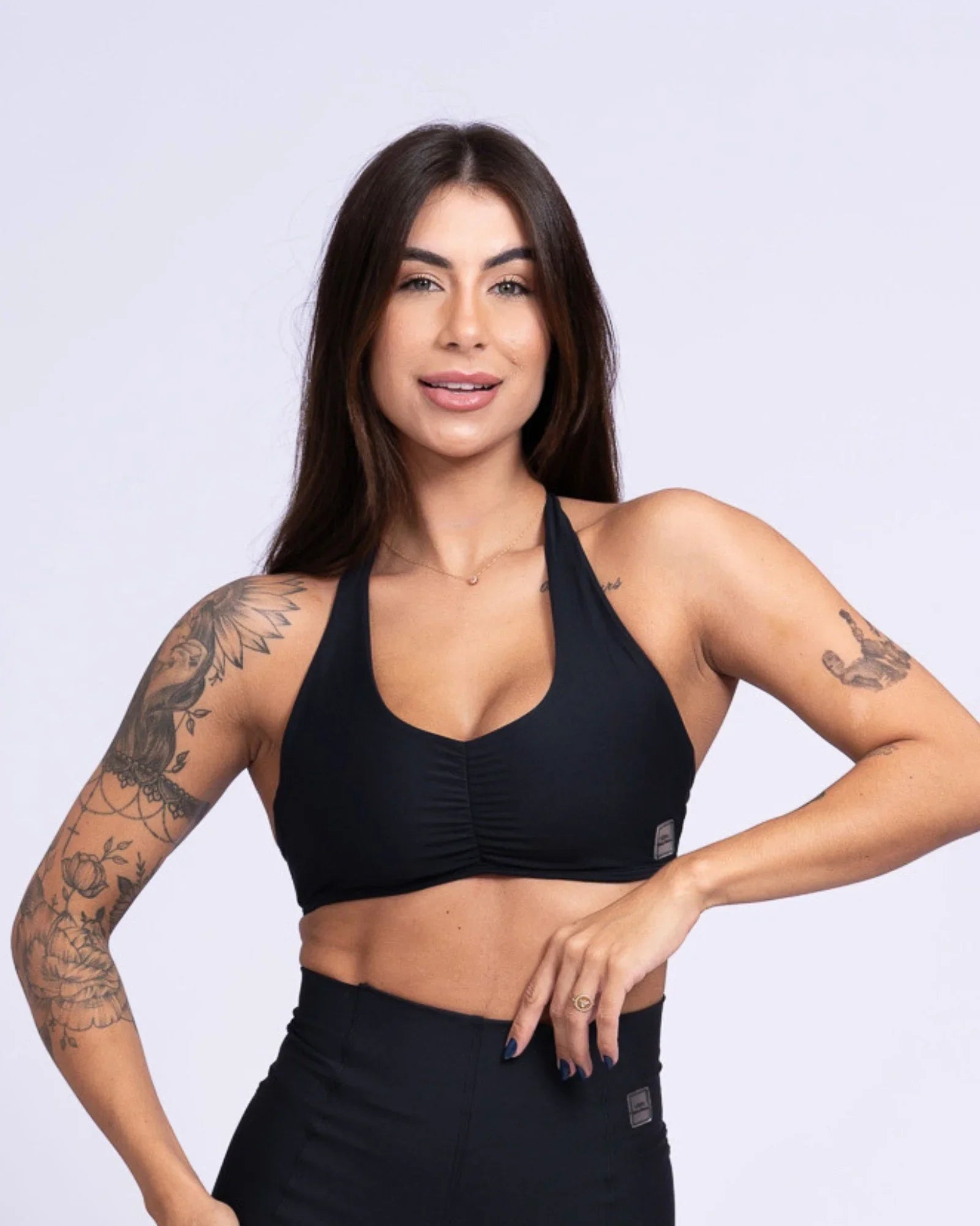 Top Fitness Nala Preto Frente Unica - Maré Maria moda fitness