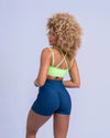 Short fitness Slim Azul Marinho Empina Bumbum - Maré Maria moda fitness