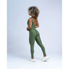 Calça Legging Fitness empina bumbum Slim Verde Militar - Maré Maria moda fitness