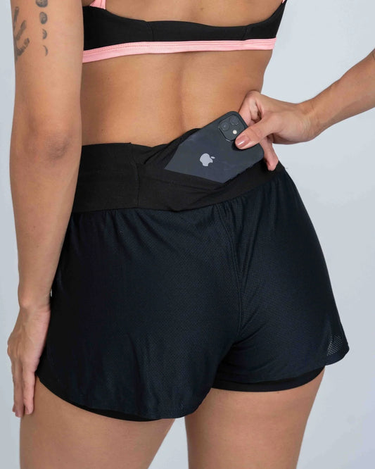 Short Fitness Dual Fit Super Black - Maré Maria moda fitness