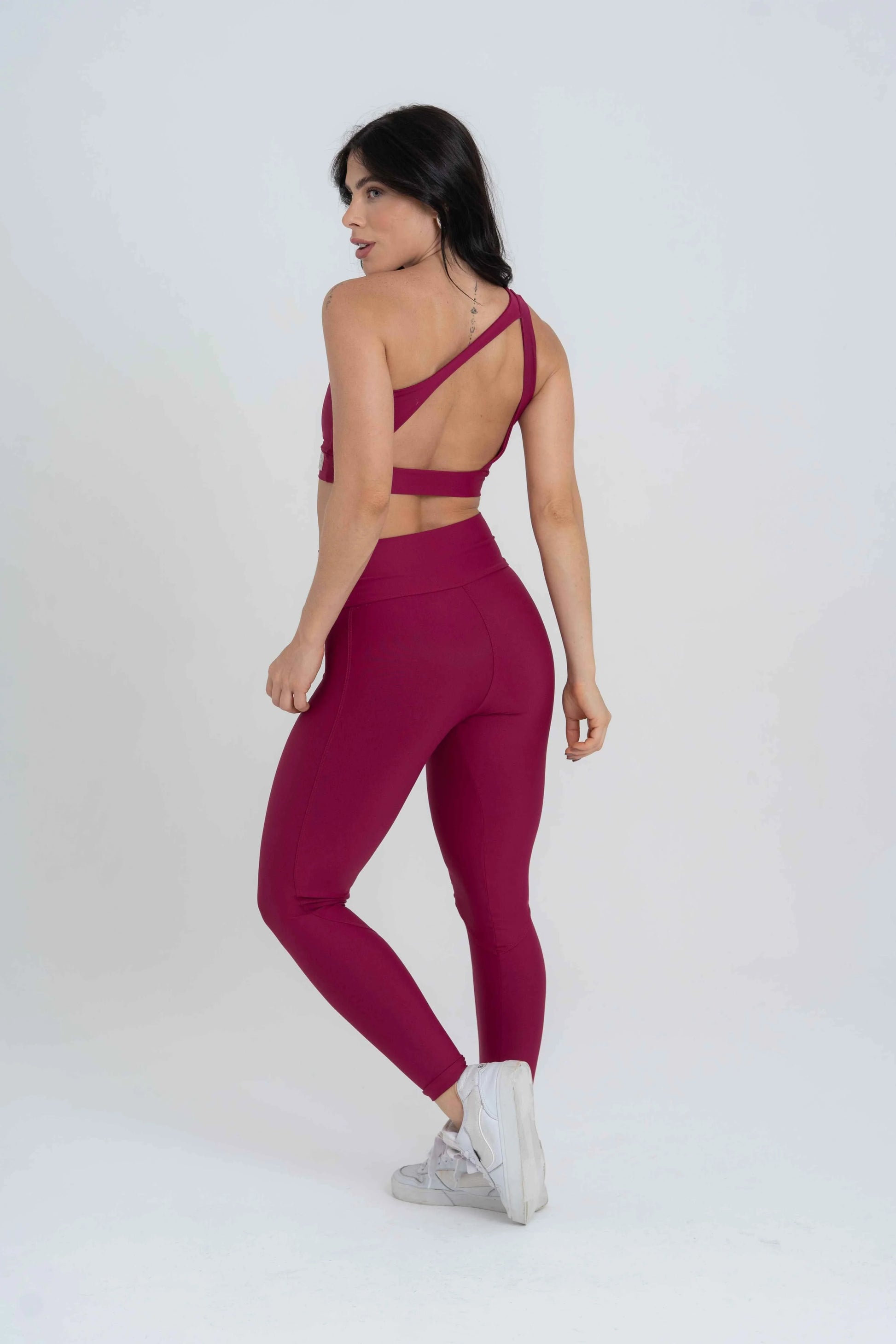 Legging Classic Rouge compressão sem empina bumbum - Maré Maria moda fitness