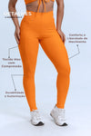 Calça Legging fitness Classic Tangerina compressão - Maré Maria moda fitness