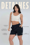 Bermuda Street Moletinho Preta - Maré Maria moda fitness