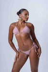 Top Cortininha de Lacinho Rosa Glam - Maré Maria moda fitness