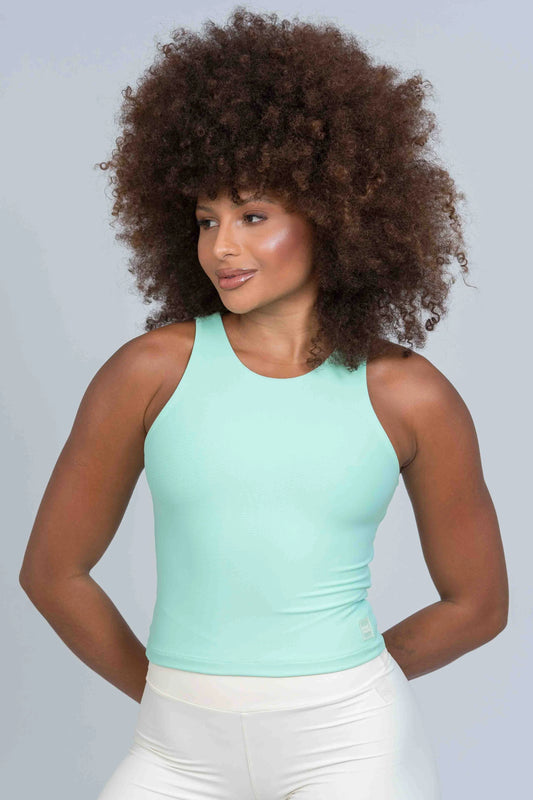 Blusa Fitness Casual Charlote Verde Menta compressão - Maré Maria moda fitness