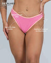 Calcinha Asa Delta Duo Rosa Malibu com Coral - Maré Maria moda fitness