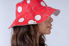 Bucket dupla face estampa Pitaya com Off White - Maré Maria moda fitness