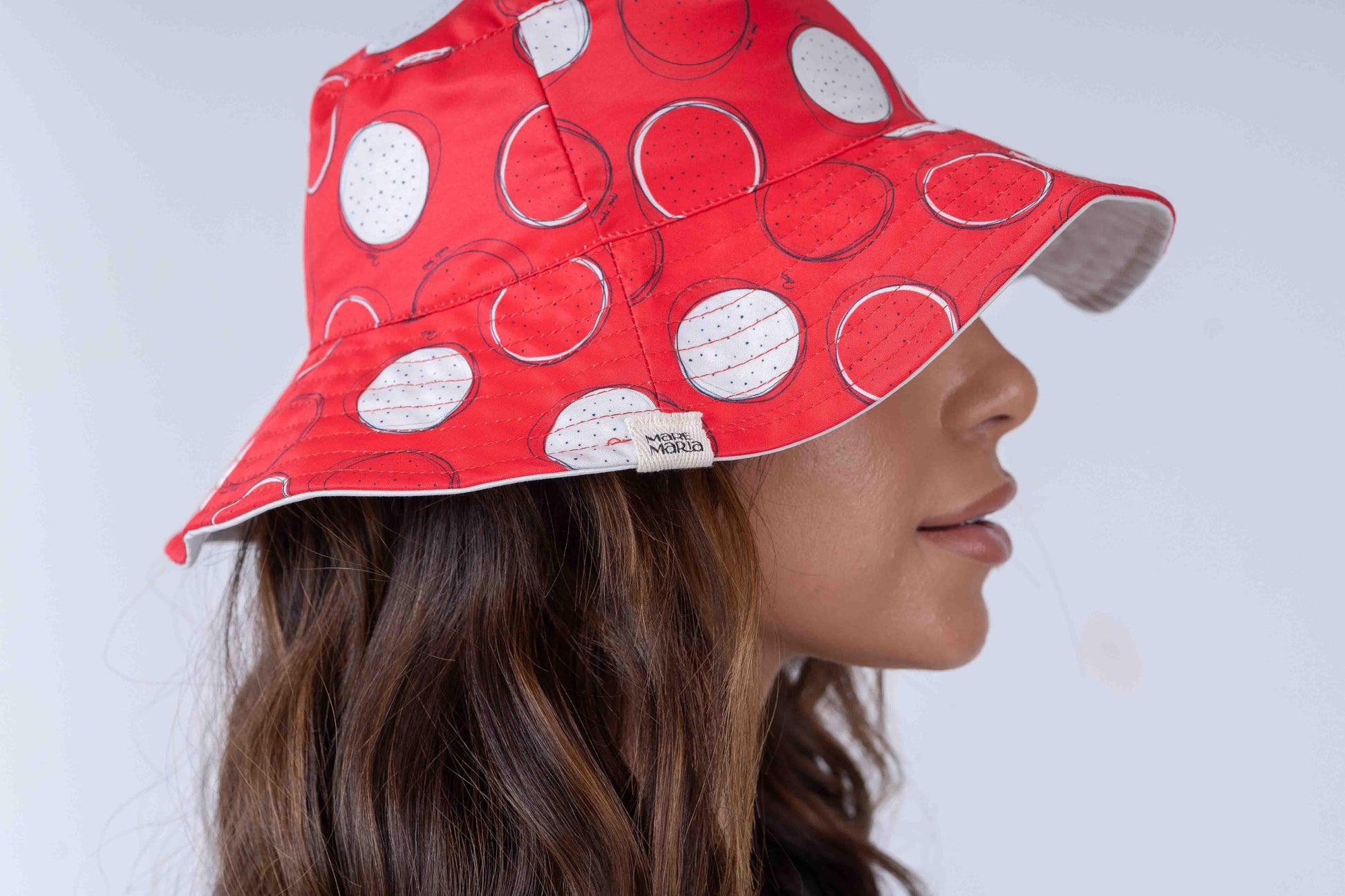 Bucket dupla face estampa Pitaya com Off White - Maré Maria moda fitness