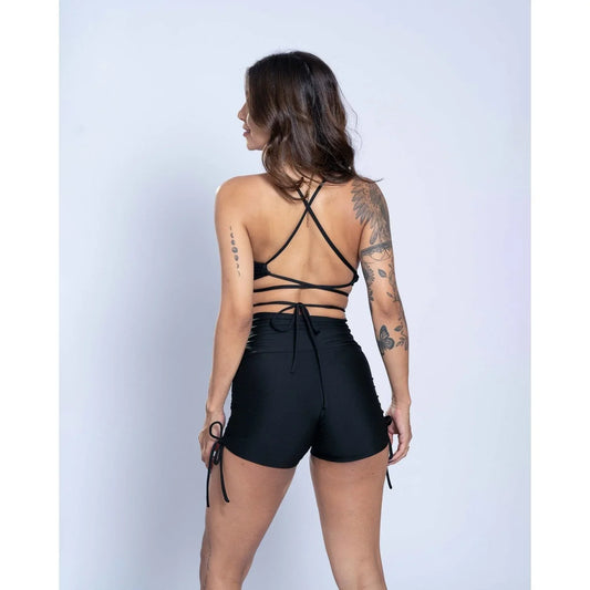 Short Fitness Smile Super Black sem Empina Bumbum - Maré Maria moda fitness