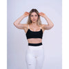 Top fitness Ternura Super Black com alça Off White - Maré Maria moda fitness