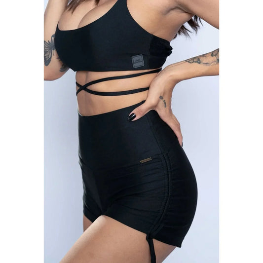Short Fitness Smile Super Black sem Empina Bumbum - Maré Maria moda fitness