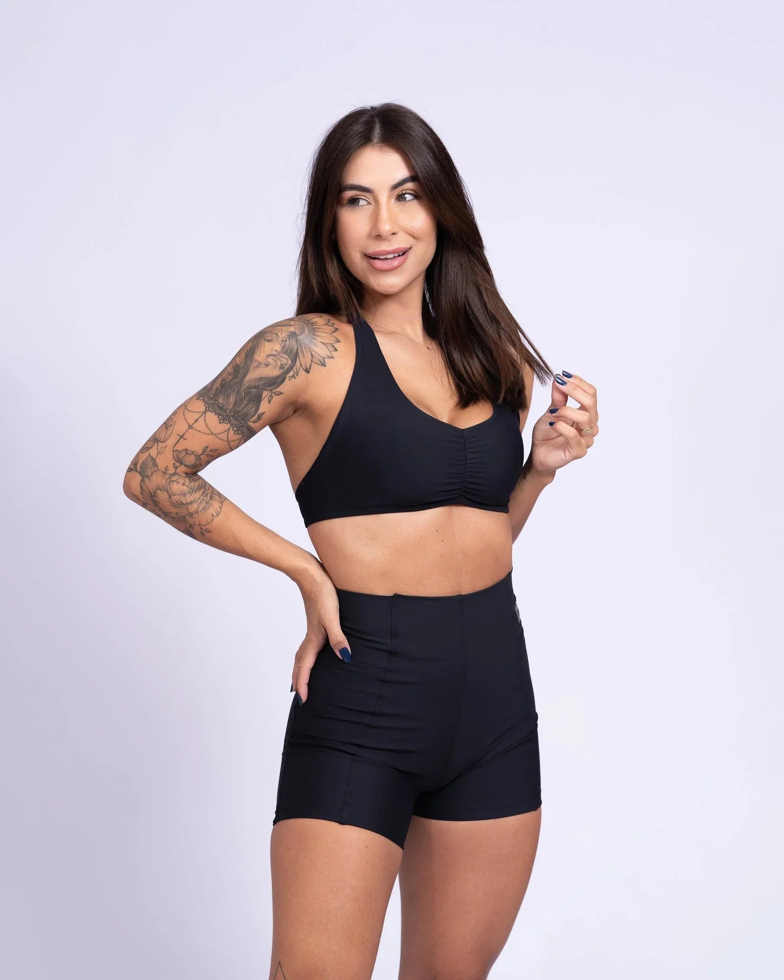 Top Fitness Nala Preto Frente Unica - Maré Maria moda fitness