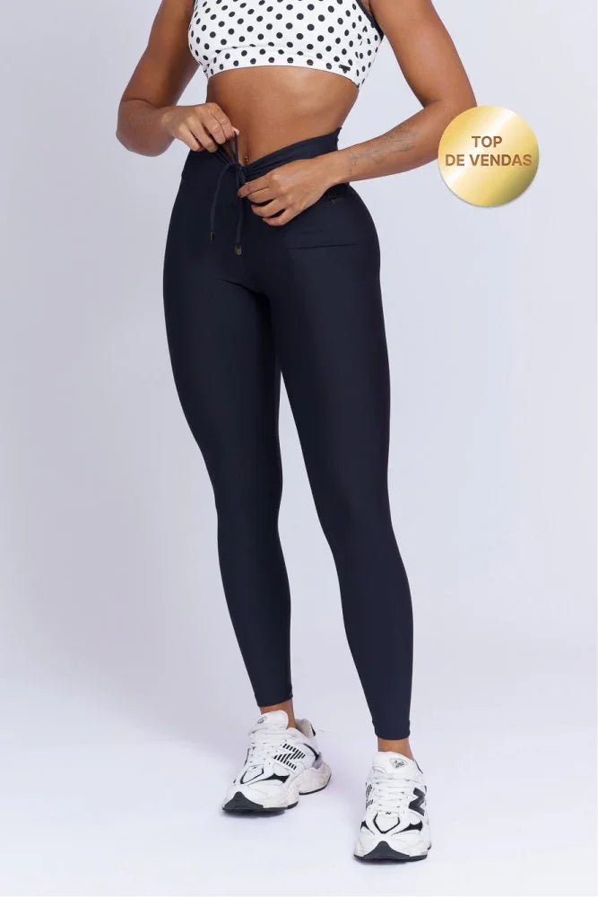 Calça Legging Slim Preta empina bumbum - Maré Maria moda fitness