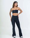 Calça Legging Flare Trend Preta compressão s/empina - Maré Maria moda fitness