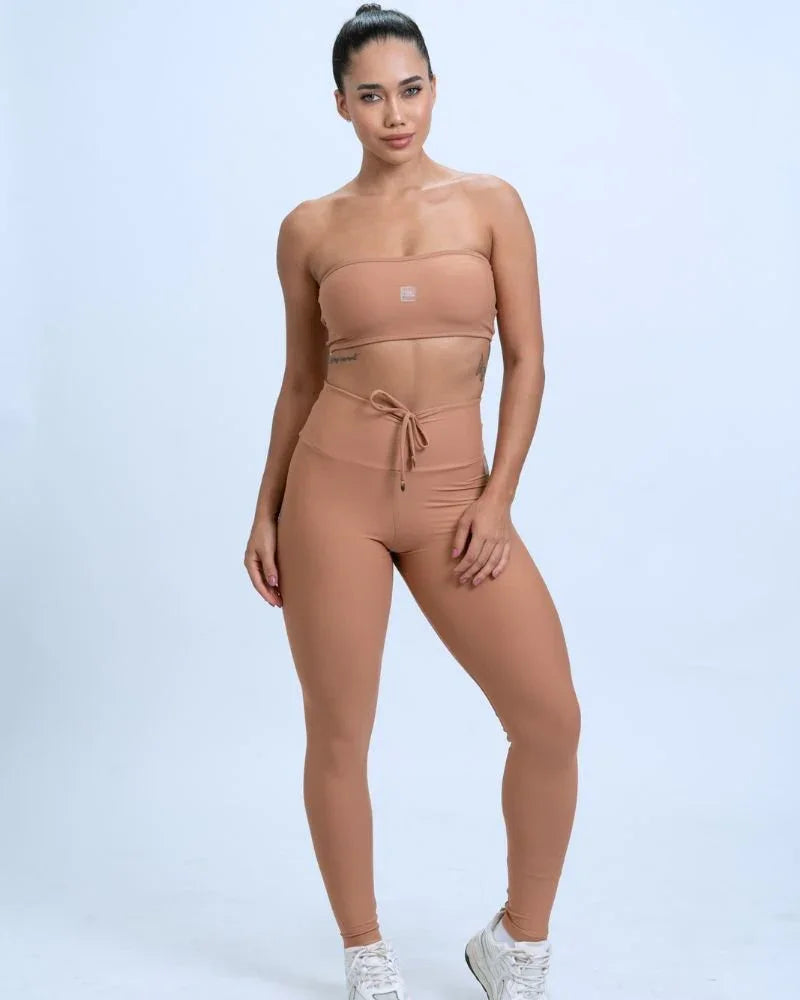 Calça Legging Fitness Slim Mocha Mousse - Maré Maria moda fitness
