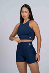 Cropped casual Charlote Azul Marinho - Maré Maria moda fitness