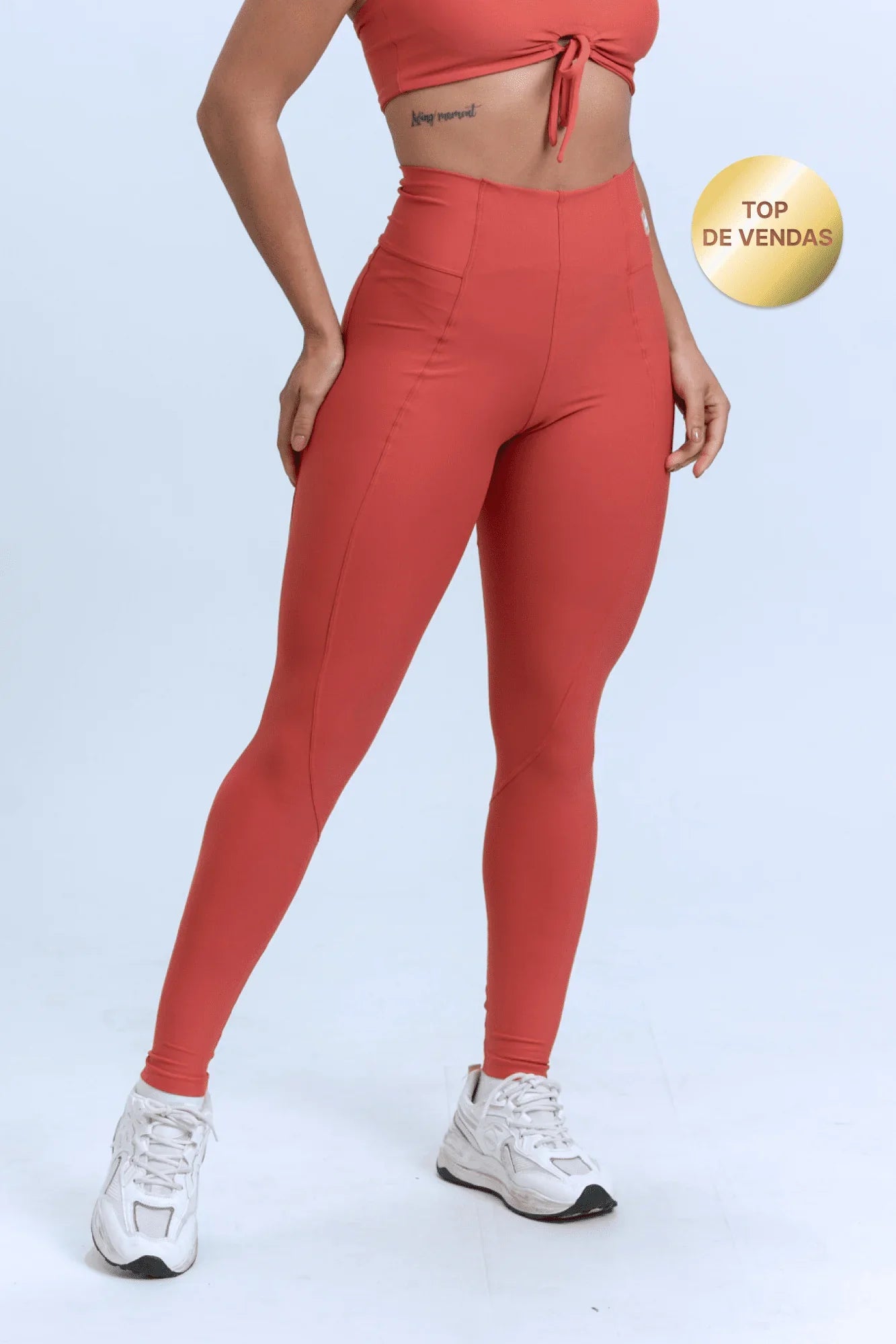 Calça Legging fitness Classic Páprica compressão - Maré Maria moda fitness